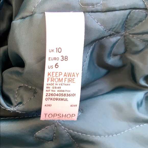 Topshop Shearling Collar Swing Pea Coat - Picture 6 of 8